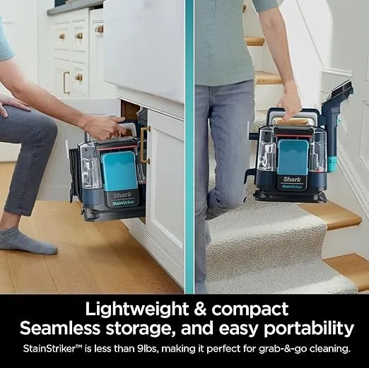 Shark PX200 StainStriker Portable Carpet & Upholstery Cleaner, Spot, Stain, & Odor Eliminator, Perfect for Pets, Carpet, Area Rugs, Couches, Upholstery, Cars & More, Navy (Renewed)