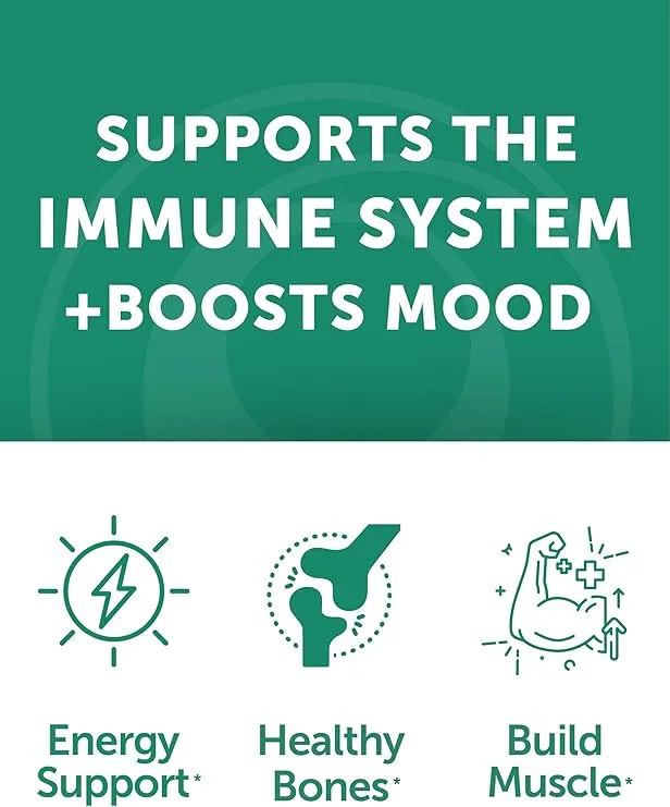 Lunakai USA Made Extra Strength Vitamin D3 Gummies 2000 IU - Bone, Immune & Energy Support - Delicious Vitamin D Gummies for Women & Men, 60ct