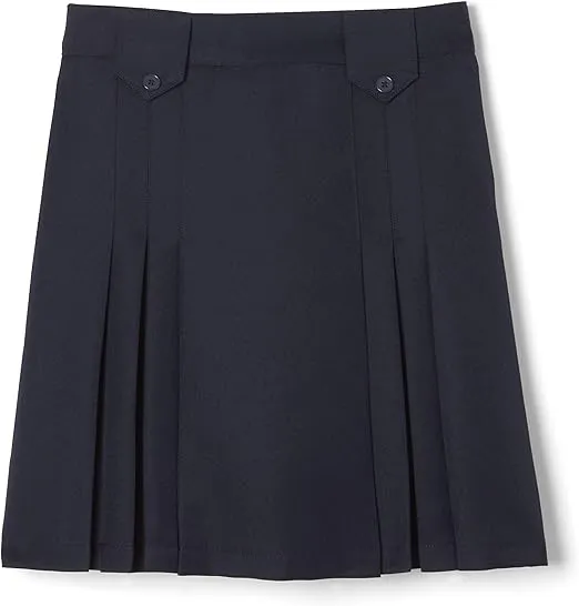 French Toast Girls' Front Pleated Skirt with Tabs