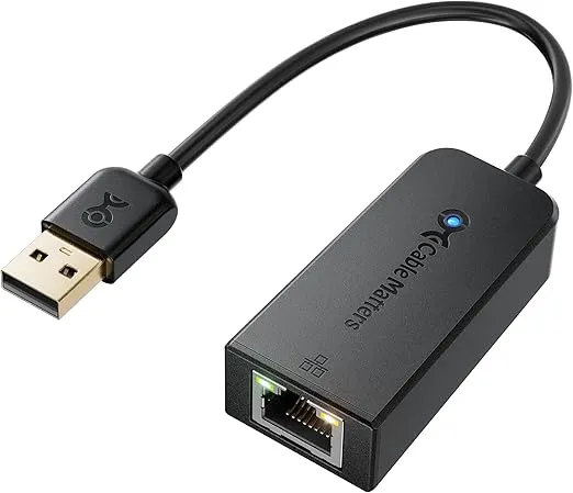 Cable Matters Plug & Play USB to Ethernet Adapter with PXE, MAC Address Clone Support (Ethernet to USB 2.0 Adapter, Ethernet Adapter for Laptop) Supporting 10/100 Mbps Ethernet Network