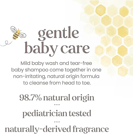 Burt's Bees Christmas Gifts, Baby Shampoo & Wash, Tear Free Soap, Natural Baby Care, Original,12 Ounce (Pack of 3)