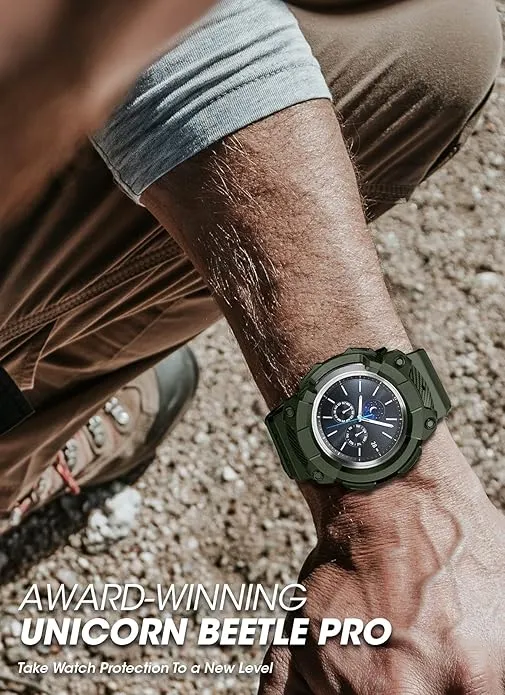 SUPCASE [Unicorn Beetle Pro Series Case for Galaxy Watch 3 [45mm] 2020 Release, Rugged Protective Case with Strap Bands