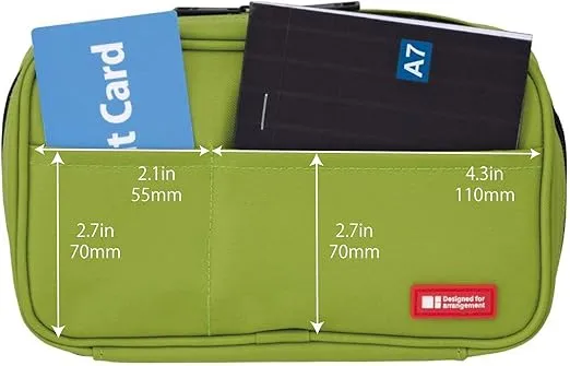 LIHIT LAB Large Capacity Triple Zipper Pencil Case For School Office College, Big Capacity 8 Compartments Pencil Bag Holder Adults Teen Boys Girls, Travel Cosmetics Storage, Blue (A7556-108)