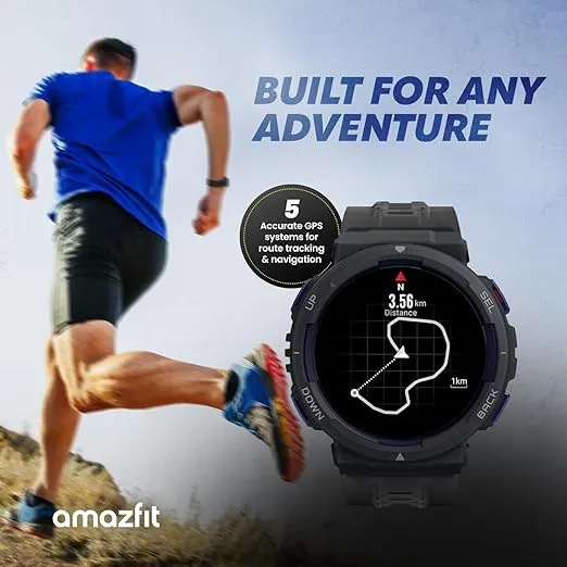 Amazfit Active Edge Smart Watch 46 mm, Rugged Sport & Fitness Watch, GPS, AI Health Coach for Outdoor, Workouts & Exercise, 16 Days Battery, 130+ Sports Modes, Android iPhone Compatible, Lava Black