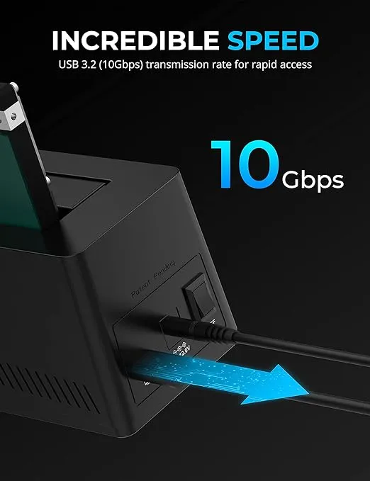 SABRENT USB C Docking Station for M.2 PCIe/NVMe and SATA 2.5/3.5 Inch SSD & HDD with Offline Cloning (DS-UNHC)