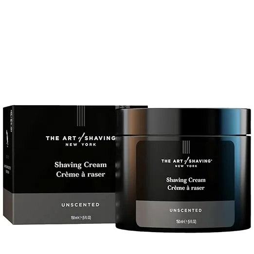 The Art of Shaving Unscented Shaving Cream for Men - Beard Care, Protects Against Irritation and Razor Burn, Clinically Tested for Sensitive Skin, 5 Fl Oz (Pack of 1)