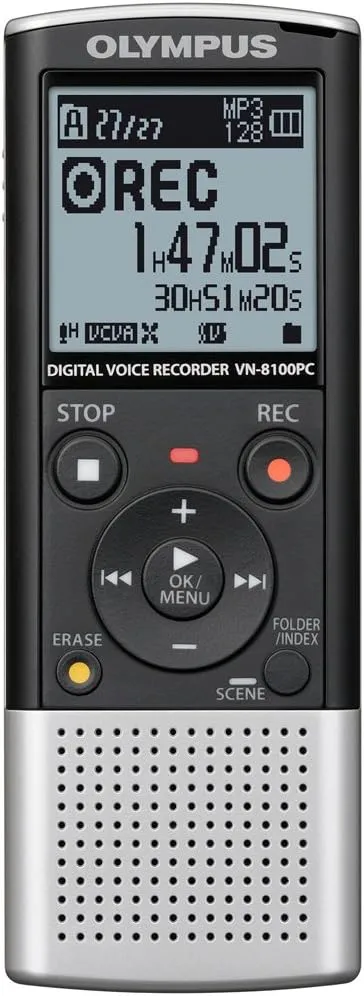 Olympus VN-8100PC Digital Voice Recorder 142600 (Silver and Black)
