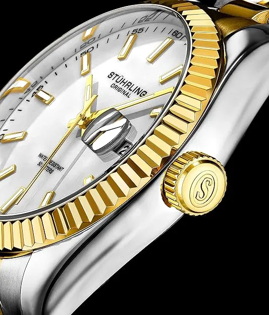 Stuhrling Original Men's Symphony Regent Coronet Stainless Steel Bracelet Watch