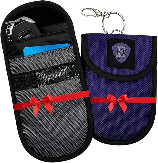 2 Pack Faraday Key Fob protector, Faraday Bags for Key Fob, Key Fob Signal Blocker, Faraday Pouch for Key Fob, RFID Key Fob Protector