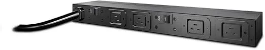 APC Rack Mount PDU, Basic 208V/30A, (4) Outlets, 1U Horizontal Rackmount (AP9570)