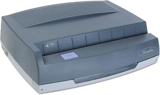 Swingline Electric Hole Puncher 3 Hole, Medium Duty, 50 Sheet Capacity Three Hole Punch 3 Ring, 350MD, Gray (9800350)
