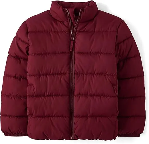 The Children's Place Boys' Big Kid Medium Weight Puffer Jacket, Wind, Water-Resistant Seasonal