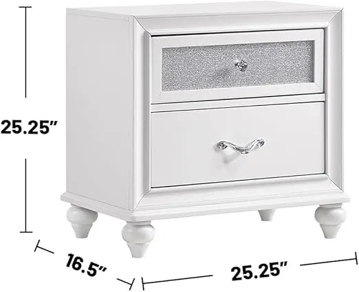 Coaster Home Furnishings Barzini 4 Pc. Queen Panel Bedroom Set in White