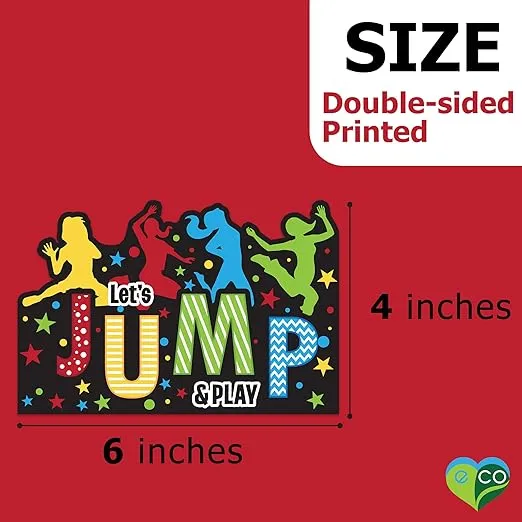 Jump Bounce House Birthday Party Invitations & Envelopes Value Pack (20 Count)