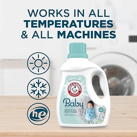 Arm & Hammer Baby, 77 Loads Liquid Laundry Detergent, 100.5 Fl oz