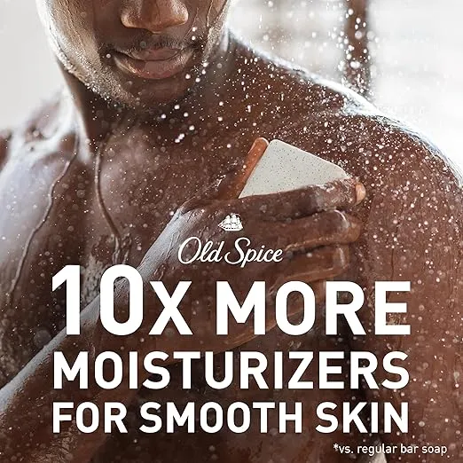 Old Spice Men's Bar Soap, Shore is Nice Blue Agave + Fresh Waterfall Scent, 10x More Moisturizers for Smooth Skin with Mild Exfoliators & Plant Based Cleansers, 5.0 oz (Pack of 6)