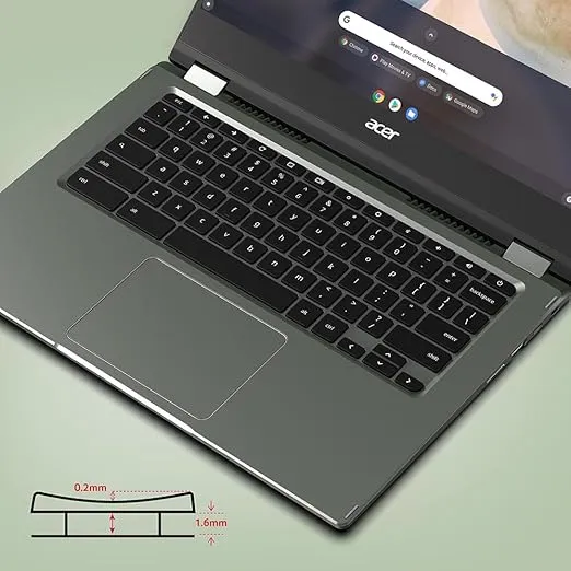 acer Chromebook Spin 514 CP514-1H-R0VX Laptop | AMD Ryzen 3 3250C | 14" FHD IPS Touch Display | 8GB DDR4 | 64GB eMMC | Wi-Fi 5 | HD Webcam | Backlit Keyboard | Chrome OS | Sleeve | Mouse | Green