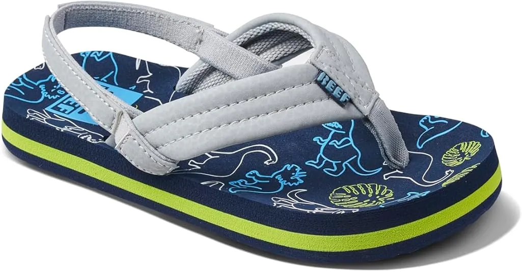 REEF Toddler/Little Kid Ahi Beach Flip Flop, Soft Cushion Footbed, Water Friendly, Backstrap
