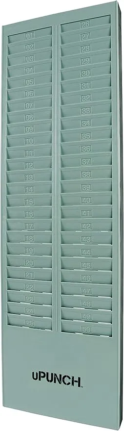 uPunch Time Card Rack with 50 Slots