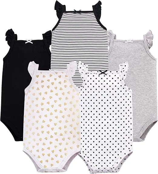 Hudson Baby Unisex Baby Cotton Sleeveless Bodysuits