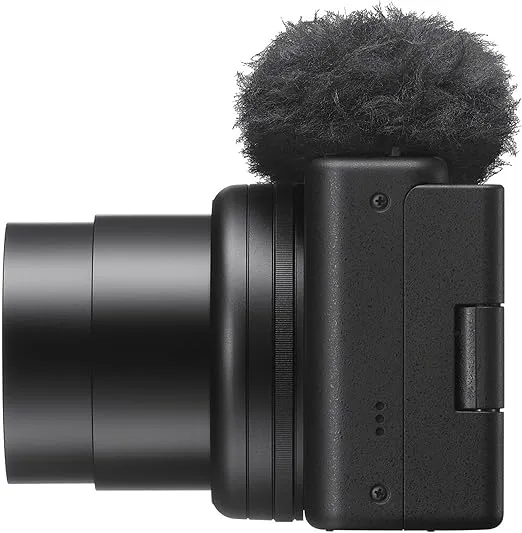 Sony ZV-1 II Vlog Camera for Content Creators and Vloggers (Black) (ZV-1M2/B) + Pro Mic + 64GB Card + Corel Photo Software + 2 x NP-BX1 Battery + Card Reader + LED Light + Soft Bag + More (Renewed)