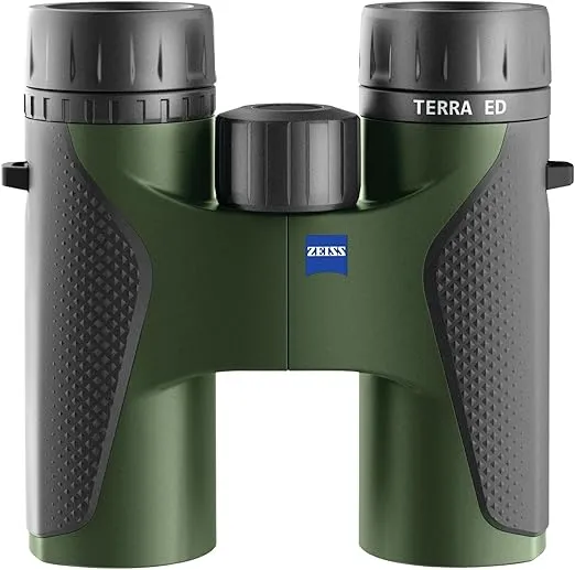 ZEISS Terra ED Binoculars 10x42 Waterproof, and Fast Focusing with Coated Glass for Optimal Clarity in All Weather Conditions for Bird Watching, Hunting, Sightseeing, Green