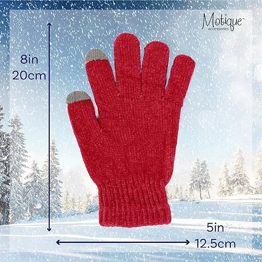 Motique Accessories Chenille Gloves Women Winter Magic Warm Gloves