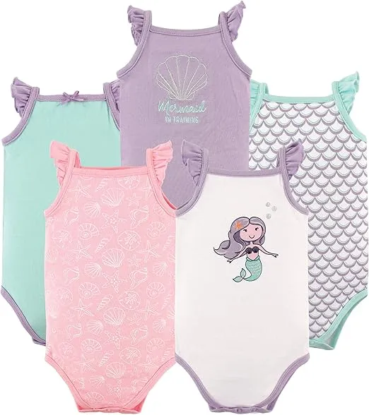 Hudson Baby Unisex Baby Cotton Sleeveless Bodysuits