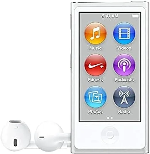 Music Player iPod Nano 7th Generation 16gb Silver Packaged in Plain White Box