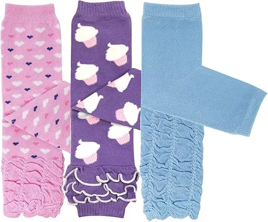 Bowbear Little Girls 3 Pair Layered Ruffles Leg Warmers