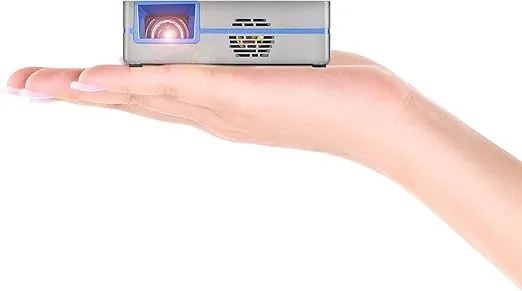 Short Throw Mini Projector AAXA SLC450 1080P Native 4K Resolution 5G WIFI Bluetooth 5.0 RGB LEDs Outdoor Projector Android Onboard Wireless Mirroring iPhone Projector (Renewed)