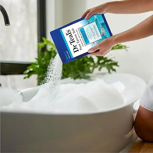 Dr Teal's Epsom Magnesium Salt Soak, Restorative Minerals with Magnesium, Potassium & Zinc, 3 lbs