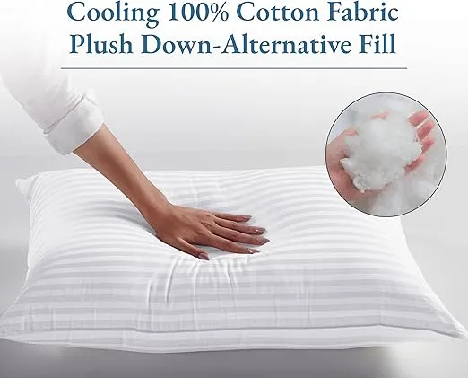 California Design Den 2-Pack Bed Pillows Standard Size Set of 2 for Sleeping, Cooling Luxury Hotel Pillows for Back, Stomach or Side Sleepers