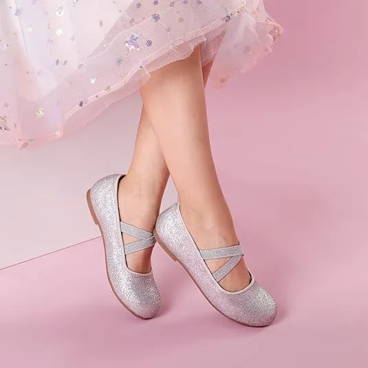 DREAM PAIRS Girls Ballerina Dress Shoes Mary Jane Flats