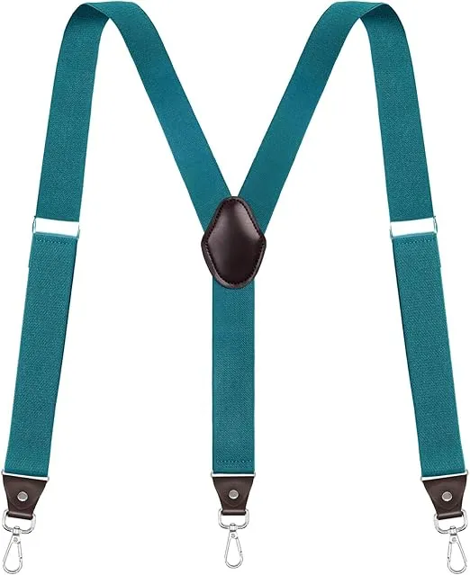 Suspenders for Men, Adjustable Suspenders with Elastic Straps Y-Back Construction Heavy Duty for Work