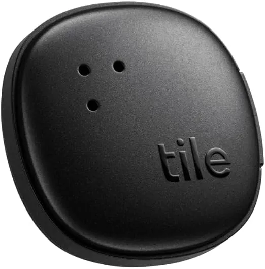 Tile by Life360 Sticker (2024) - Small Bluetooth Tracker, Remote Finder and Item Locator for Bikes, Glasses and More. Both iOS and Android Compatible. Phone Finder. 1-Pack (Black)