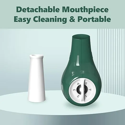 Breathing Exercise Device for Lungs, Inspiratory Respiratory Muscle Trainer for Athletes, Lung Exerciser Device for Adults, Children, Swimmers, Smokers