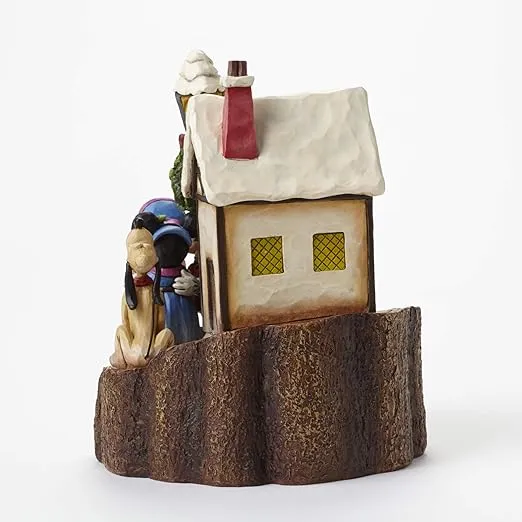 Disney Traditions by Jim Shore Mickey and Friends Caroling Light-Up Stone Resin Figurine, 7.25”