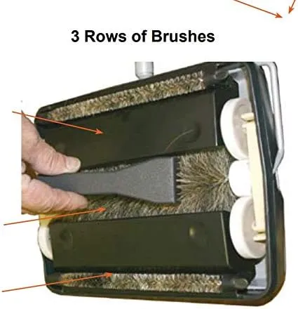 DC 1001 Non Electric Commercial Grade Carpet Sweeper with Clean Out Comb On-Board, 3 Brush System