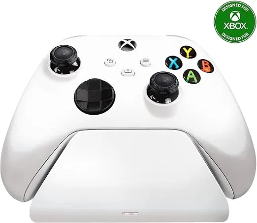 Razer Universal Quick Charging Stand for Xbox Series X|S: Magnetic Secure Charging - Perfectly Matches Xbox Wireless Controllers - USB Powered - Robot White (Controller Sold Separately)