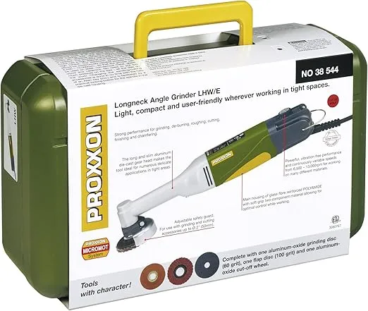 PROXXON Longneck Angle Grinder LHW/E, 38544 , Green