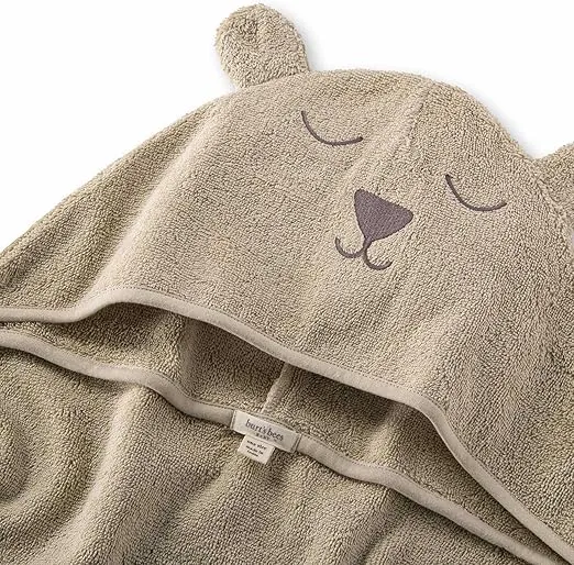 Burt's Bees Baby Toddler Hooded Animal Character Towels Organic Cotton, Unisex Bath Essentials, Soft Nursery Towel for Kids