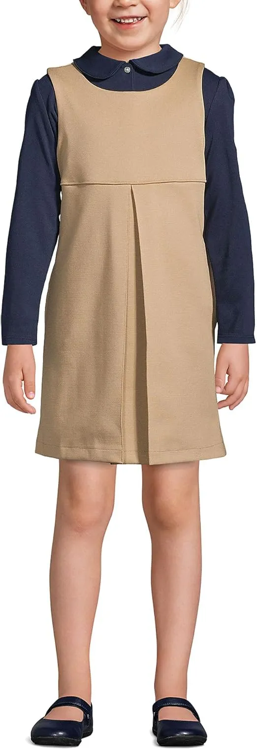Lands' End Girls Ponte Pleat Jumper