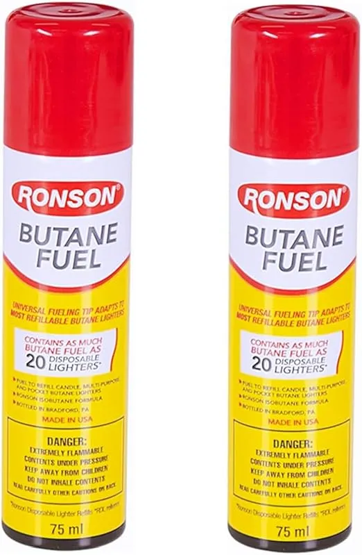 2 Ronson Butane Refill Lighter 42 Grams 1.48 Oz
