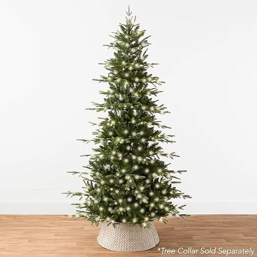 Best Choice Products 4.5ft Pre-Lit Artificial Aspen Christmas Tree, Noble Holiday Décor w/ 750 Branch Tips, 2-in-1 Multicolor LED Lights, Cordless Connection, Metal Stand