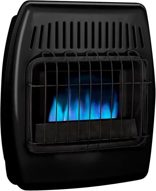 Dyna-Glo 10,000 BTU Liquid Propane Blue Flame Ice House Vent Free Wall Heater, Black