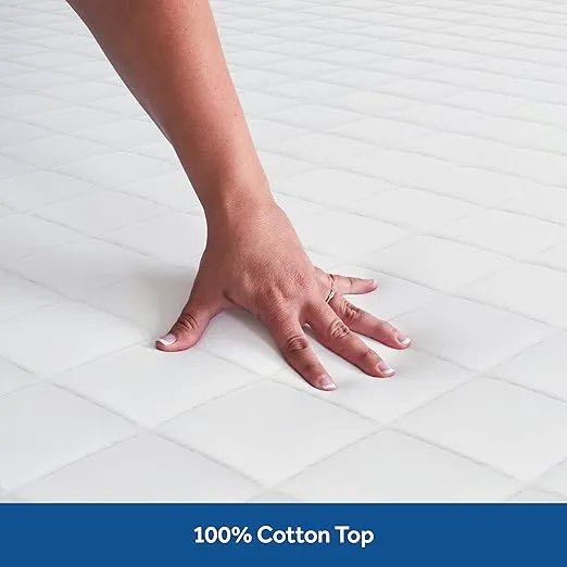Sealy Luxury Cotton Top Fitted Mattress Pad, Full, White