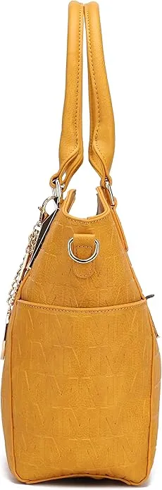 MKF Collection Crossbody Tote Bag for Women - PU Leather Top-Handle Satchel Shoulder Handbag
