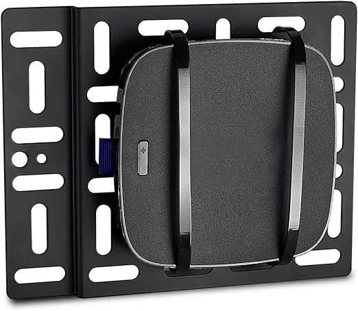 Mount-It! Universal Streaming Device Mount - Securely Attaches Behind Your TV - Compatible With Apple TV, Roku, Amazon Fire TV, TiVo Mini Black
