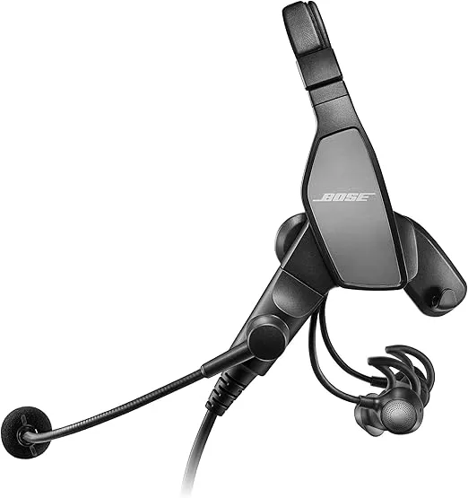 Bose Proflight Series 2 Aviation Headset, Non-Bluetooth, Dual Plug Cable, Black